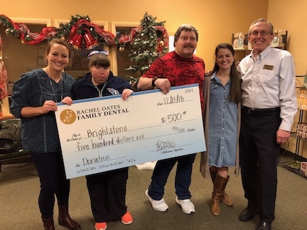 Dr. Rachel Oates donating to Brightstone